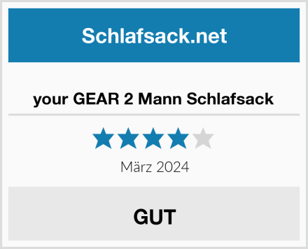  your GEAR 2 Mann Schlafsack Test