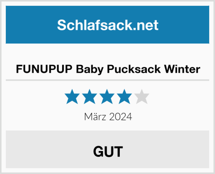  FUNUPUP Baby Pucksack Winter Test