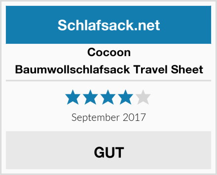 Cocoon Baumwollschlafsack Travel Sheet Test