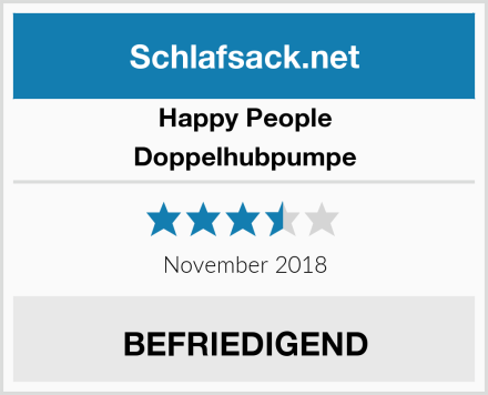 Happy People Doppelhubpumpe Test