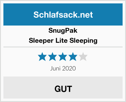 SnugPak Sleeper Lite Sleeping Test