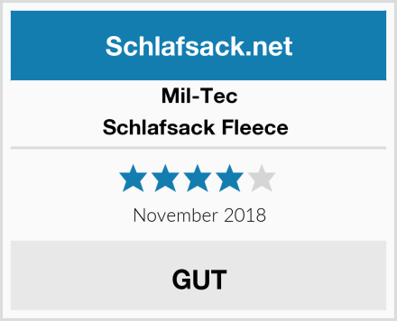 Mil-Tec Schlafsack Fleece  Test
