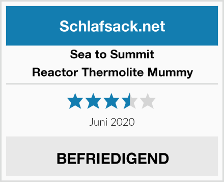 Sea to Summit Reactor Thermolite Mummy Test